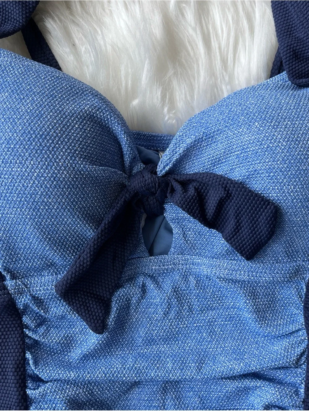 🆕 Tommy Bahama Island Cays One-piece Swimsuit Color Block Blue Women’s Size 6 - Picture 7 of 11